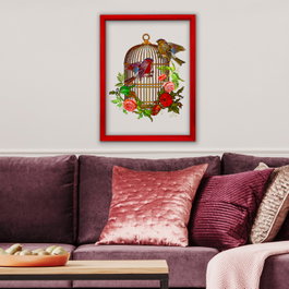 Wallity Cuadro Decorativo Enmarcado Multicolor 32 x 42 cm